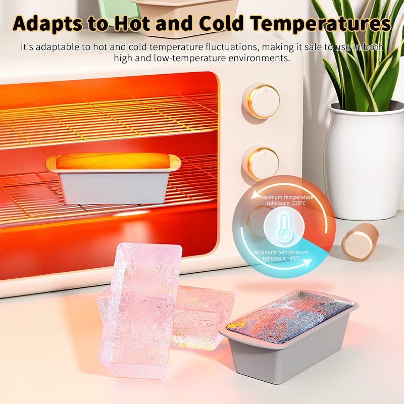 Silicone baking molds (rectangle/mini loaf/bread toast)，Non-stick, easy release，Kitchen/pastry tool