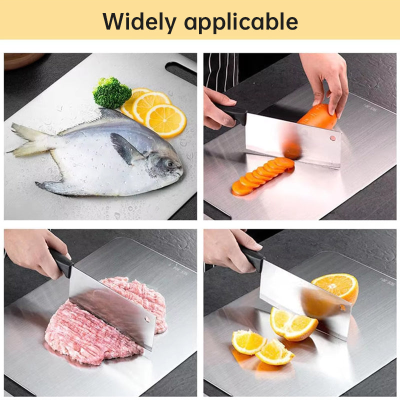 Medical - grade Pure Titanium Double - Sided Kitchen Cutting Board. Easy to clean.