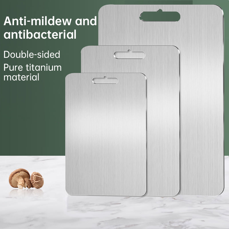 Medical - grade Pure Titanium Double - Sided Kitchen Cutting Board. Easy to clean.