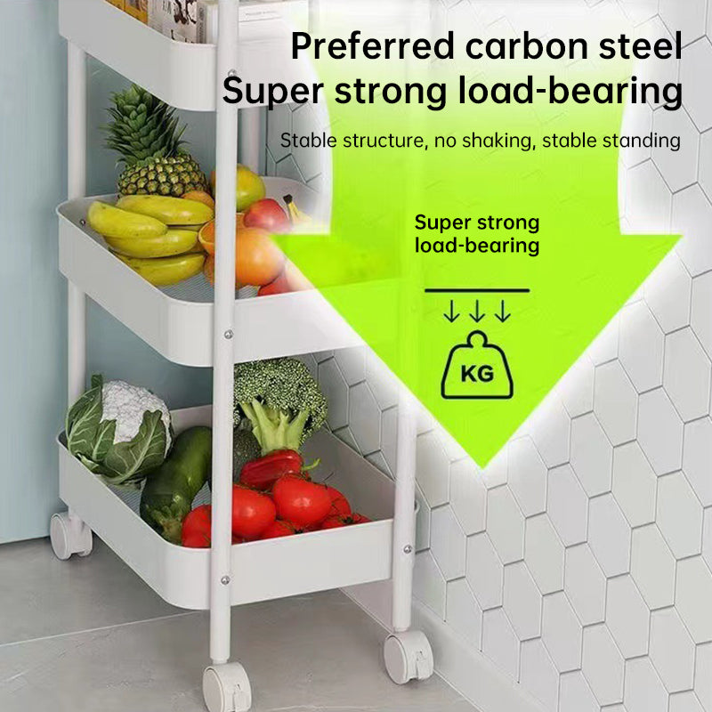 3 - tier rolling metal utility cart with wheels. Multifunctional, for kitchen, etc. Model: FRUTA - 001 1690 2090