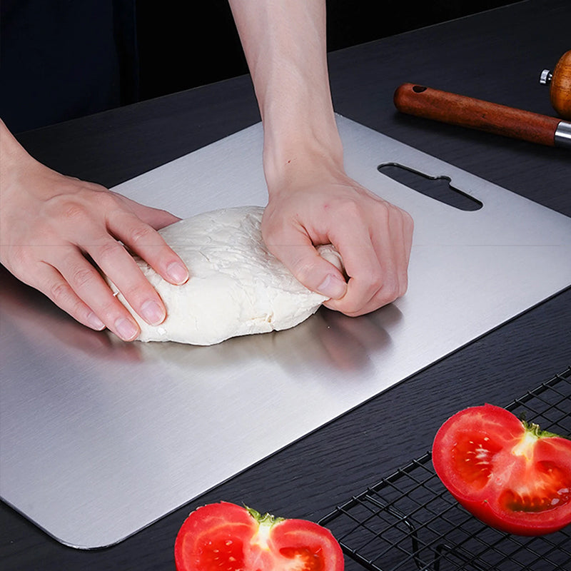 Medical - grade Pure Titanium Double - Sided Kitchen Cutting Board. Easy to clean.