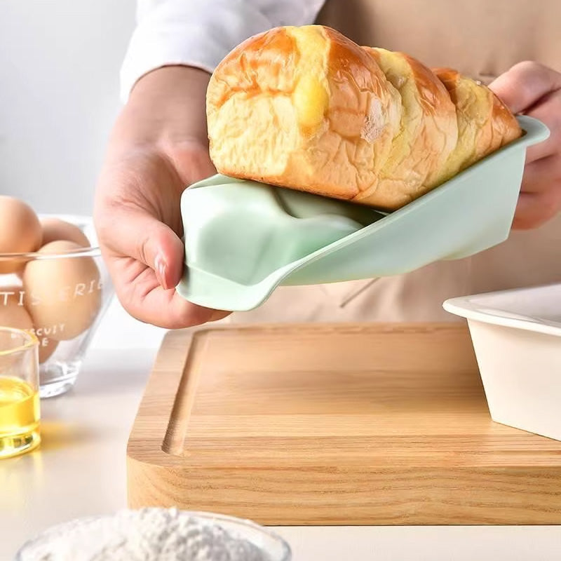 Silicone baking molds (rectangle/mini loaf/bread toast)，Non-stick, easy release，Kitchen/pastry tool